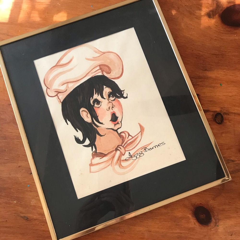 Vintage framed original wall art